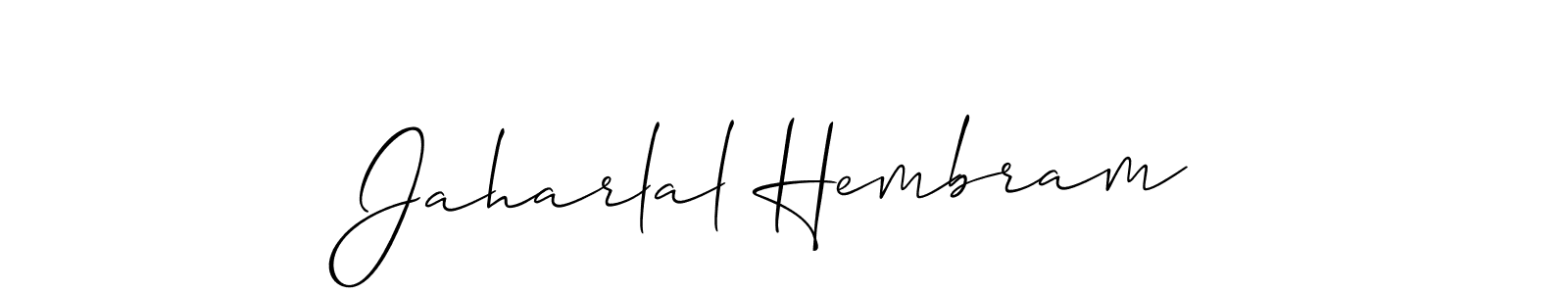 You should practise on your own different ways (Allison_Script) to write your name (Jaharlal Hembram) in signature. don't let someone else do it for you. Jaharlal Hembram signature style 2 images and pictures png