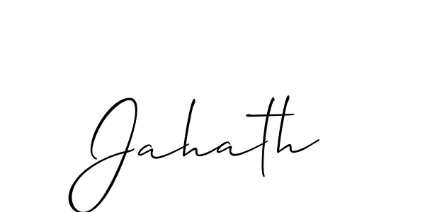 How to make Jahath name signature. Use Allison_Script style for creating short signs online. This is the latest handwritten sign. Jahath signature style 2 images and pictures png