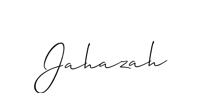 How to make Jahazah signature? Allison_Script is a professional autograph style. Create handwritten signature for Jahazah name. Jahazah signature style 2 images and pictures png