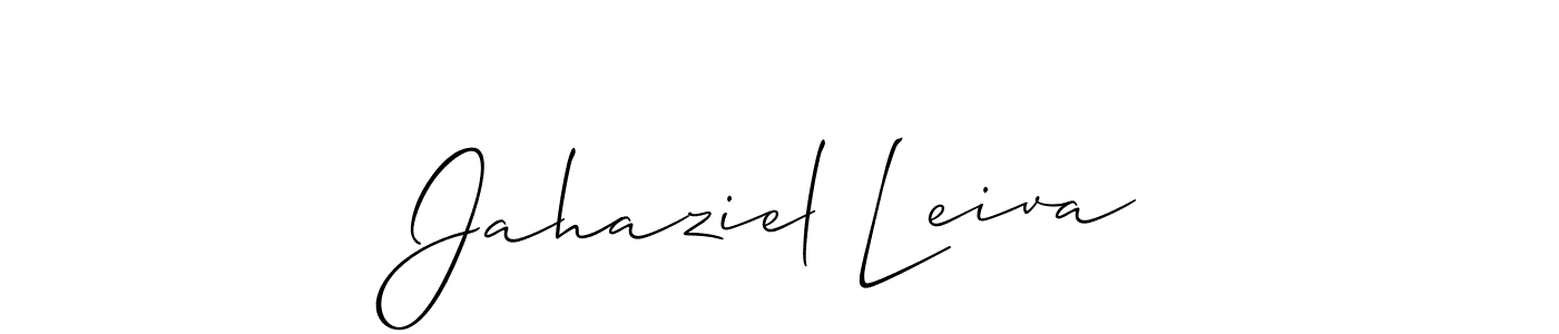 Make a beautiful signature design for name Jahaziel Leiva. With this signature (Allison_Script) style, you can create a handwritten signature for free. Jahaziel Leiva signature style 2 images and pictures png