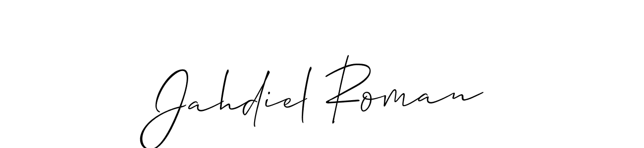 This is the best signature style for the Jahdiel Roman name. Also you like these signature font (Allison_Script). Mix name signature. Jahdiel Roman signature style 2 images and pictures png