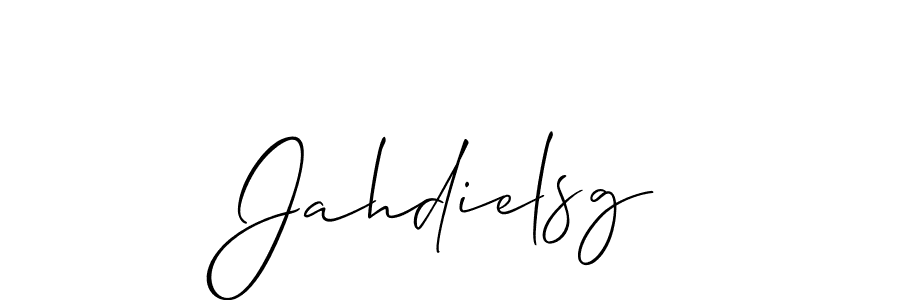 Create a beautiful signature design for name Jahdielsg. With this signature (Allison_Script) fonts, you can make a handwritten signature for free. Jahdielsg signature style 2 images and pictures png