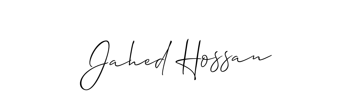 Also we have Jahed Hossan name is the best signature style. Create professional handwritten signature collection using Allison_Script autograph style. Jahed Hossan signature style 2 images and pictures png