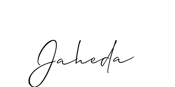 Jaheda stylish signature style. Best Handwritten Sign (Allison_Script) for my name. Handwritten Signature Collection Ideas for my name Jaheda. Jaheda signature style 2 images and pictures png