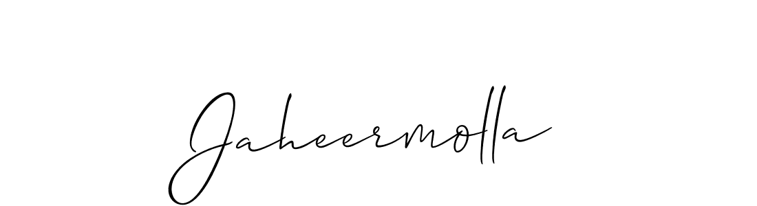 Allison_Script is a professional signature style that is perfect for those who want to add a touch of class to their signature. It is also a great choice for those who want to make their signature more unique. Get Jaheermolla name to fancy signature for free. Jaheermolla signature style 2 images and pictures png