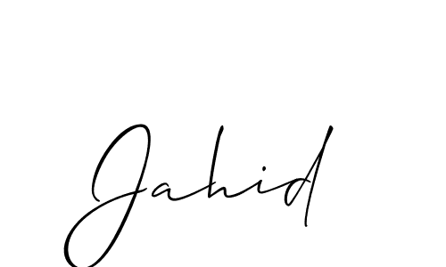 How to make Jahid signature? Allison_Script is a professional autograph style. Create handwritten signature for Jahid name. Jahid signature style 2 images and pictures png