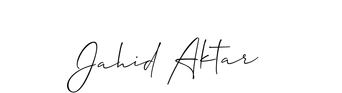 Make a beautiful signature design for name Jahid Aktar. With this signature (Allison_Script) style, you can create a handwritten signature for free. Jahid Aktar signature style 2 images and pictures png