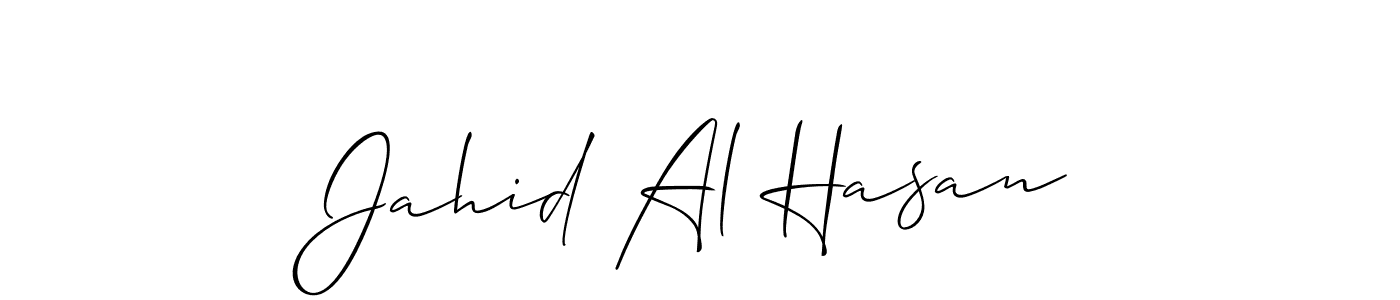 The best way (Allison_Script) to make a short signature is to pick only two or three words in your name. The name Jahid Al Hasan include a total of six letters. For converting this name. Jahid Al Hasan signature style 2 images and pictures png