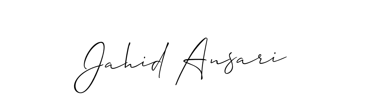 You should practise on your own different ways (Allison_Script) to write your name (Jahid Ansari) in signature. don't let someone else do it for you. Jahid Ansari signature style 2 images and pictures png