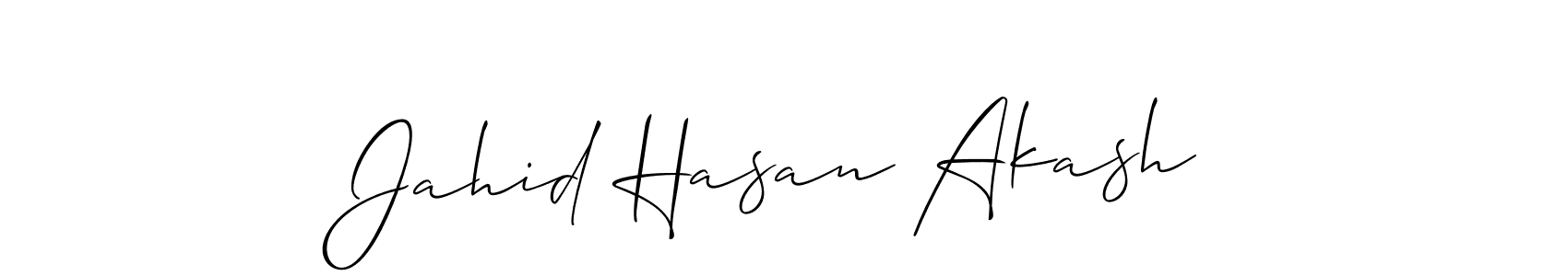 It looks lik you need a new signature style for name Jahid Hasan Akash. Design unique handwritten (Allison_Script) signature with our free signature maker in just a few clicks. Jahid Hasan Akash signature style 2 images and pictures png