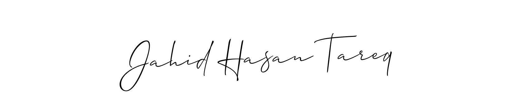 Design your own signature with our free online signature maker. With this signature software, you can create a handwritten (Allison_Script) signature for name Jahid Hasan Tareq. Jahid Hasan Tareq signature style 2 images and pictures png