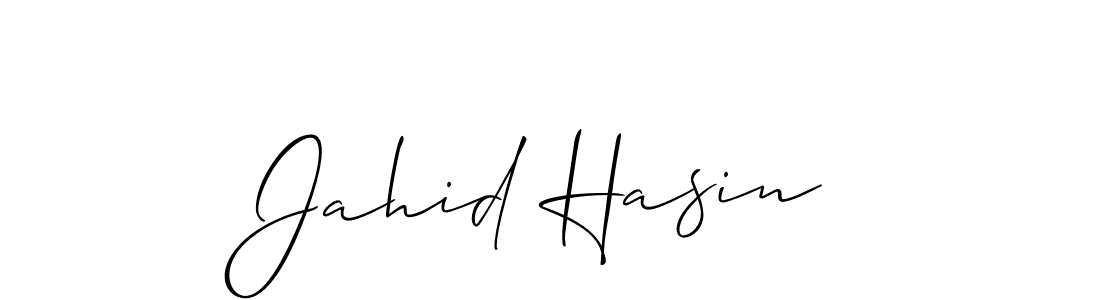 Create a beautiful signature design for name Jahid Hasin. With this signature (Allison_Script) fonts, you can make a handwritten signature for free. Jahid Hasin signature style 2 images and pictures png