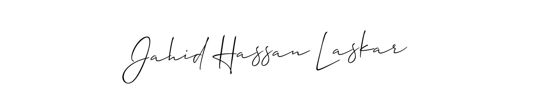 Jahid Hassan Laskar stylish signature style. Best Handwritten Sign (Allison_Script) for my name. Handwritten Signature Collection Ideas for my name Jahid Hassan Laskar. Jahid Hassan Laskar signature style 2 images and pictures png