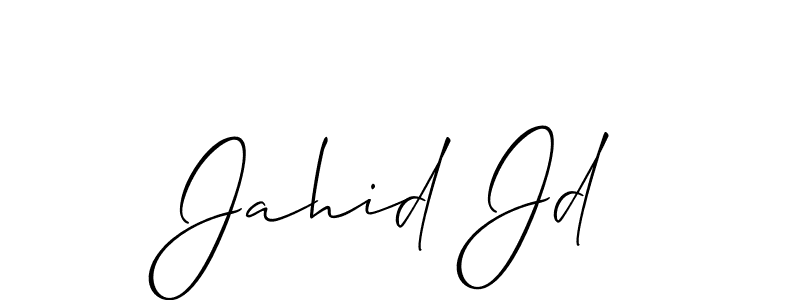 You should practise on your own different ways (Allison_Script) to write your name (Jahid Jd) in signature. don't let someone else do it for you. Jahid Jd signature style 2 images and pictures png