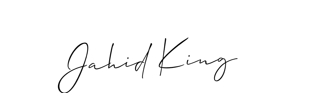 How to make Jahid King signature? Allison_Script is a professional autograph style. Create handwritten signature for Jahid King name. Jahid King signature style 2 images and pictures png