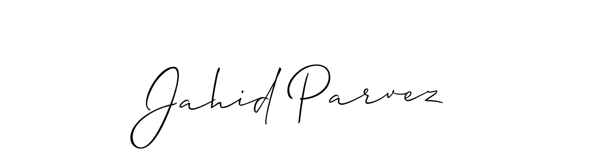 Jahid Parvez stylish signature style. Best Handwritten Sign (Allison_Script) for my name. Handwritten Signature Collection Ideas for my name Jahid Parvez. Jahid Parvez signature style 2 images and pictures png