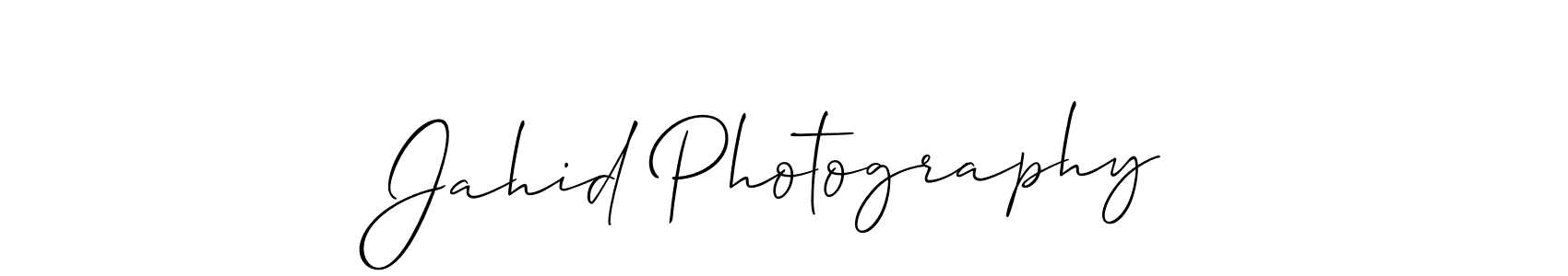 Jahid Photography stylish signature style. Best Handwritten Sign (Allison_Script) for my name. Handwritten Signature Collection Ideas for my name Jahid Photography. Jahid Photography signature style 2 images and pictures png