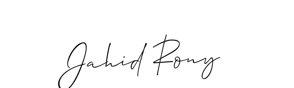 Create a beautiful signature design for name Jahid Rony. With this signature (Allison_Script) fonts, you can make a handwritten signature for free. Jahid Rony signature style 2 images and pictures png