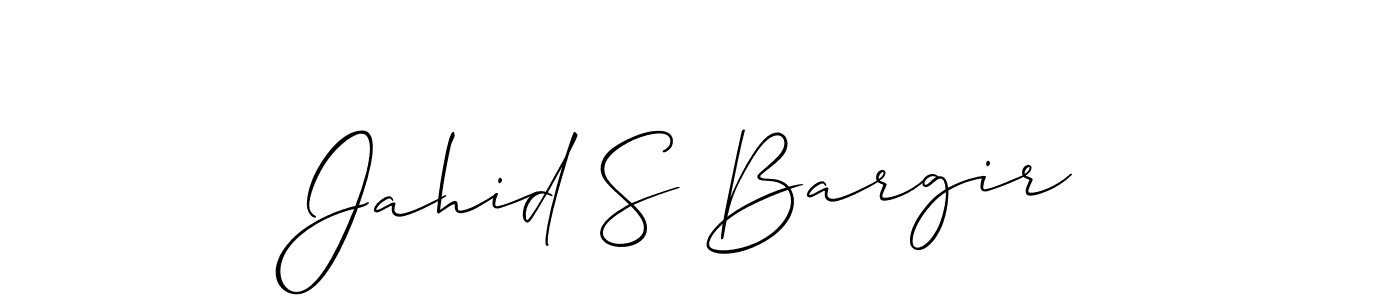 It looks lik you need a new signature style for name Jahid S Bargir. Design unique handwritten (Allison_Script) signature with our free signature maker in just a few clicks. Jahid S Bargir signature style 2 images and pictures png