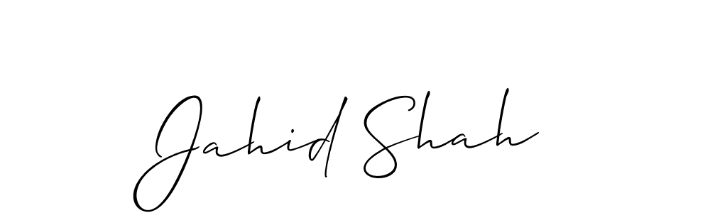 The best way (Allison_Script) to make a short signature is to pick only two or three words in your name. The name Jahid Shah include a total of six letters. For converting this name. Jahid Shah signature style 2 images and pictures png