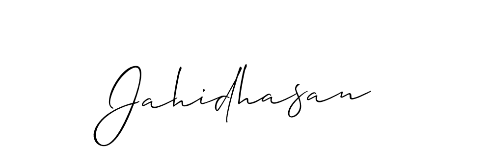 Make a beautiful signature design for name Jahidhasan. With this signature (Allison_Script) style, you can create a handwritten signature for free. Jahidhasan signature style 2 images and pictures png