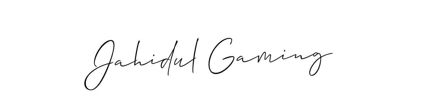 It looks lik you need a new signature style for name Jahidul Gaming. Design unique handwritten (Allison_Script) signature with our free signature maker in just a few clicks. Jahidul Gaming signature style 2 images and pictures png