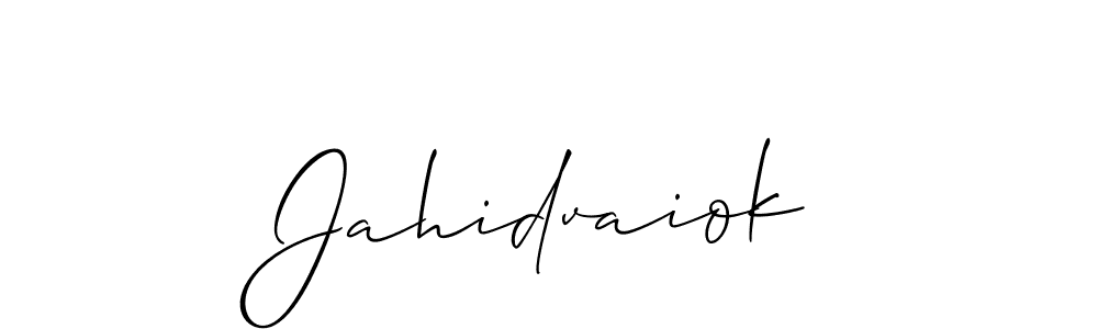 Use a signature maker to create a handwritten signature online. With this signature software, you can design (Allison_Script) your own signature for name Jahidvaiok. Jahidvaiok signature style 2 images and pictures png