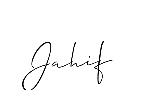The best way (Allison_Script) to make a short signature is to pick only two or three words in your name. The name Jahif include a total of six letters. For converting this name. Jahif signature style 2 images and pictures png