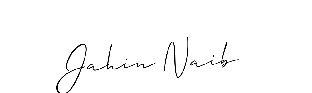 Allison_Script is a professional signature style that is perfect for those who want to add a touch of class to their signature. It is also a great choice for those who want to make their signature more unique. Get Jahin Naib name to fancy signature for free. Jahin Naib signature style 2 images and pictures png