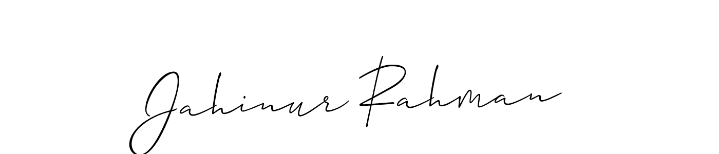 How to make Jahinur Rahman signature? Allison_Script is a professional autograph style. Create handwritten signature for Jahinur Rahman name. Jahinur Rahman signature style 2 images and pictures png