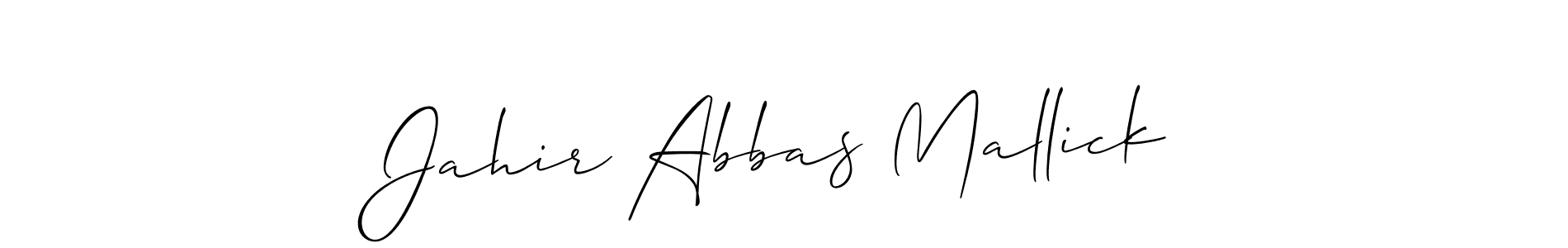 Design your own signature with our free online signature maker. With this signature software, you can create a handwritten (Allison_Script) signature for name Jahir Abbas Mallick. Jahir Abbas Mallick signature style 2 images and pictures png