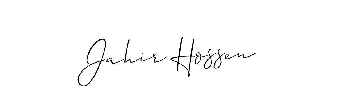 How to make Jahir Hossen signature? Allison_Script is a professional autograph style. Create handwritten signature for Jahir Hossen name. Jahir Hossen signature style 2 images and pictures png