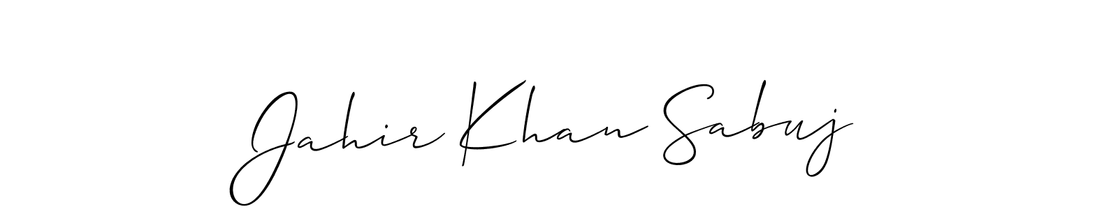Make a short Jahir Khan Sabuj signature style. Manage your documents anywhere anytime using Allison_Script. Create and add eSignatures, submit forms, share and send files easily. Jahir Khan Sabuj signature style 2 images and pictures png