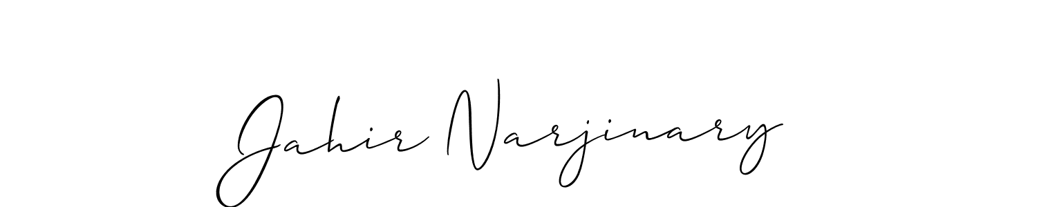 It looks lik you need a new signature style for name Jahir Narjinary. Design unique handwritten (Allison_Script) signature with our free signature maker in just a few clicks. Jahir Narjinary signature style 2 images and pictures png