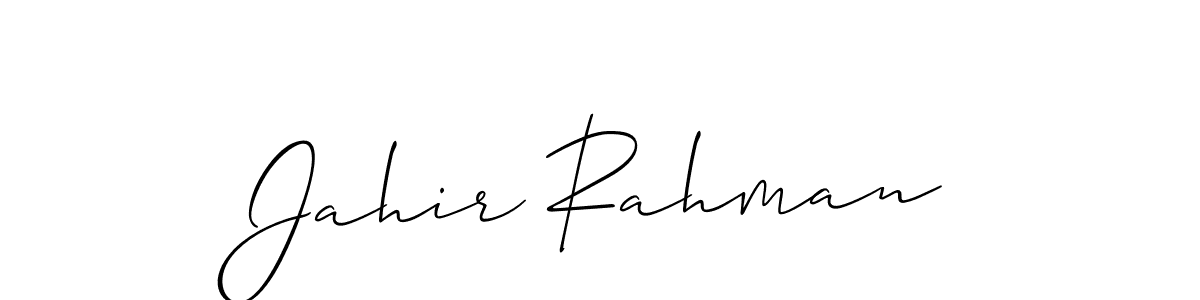 Similarly Allison_Script is the best handwritten signature design. Signature creator online .You can use it as an online autograph creator for name Jahir Rahman. Jahir Rahman signature style 2 images and pictures png