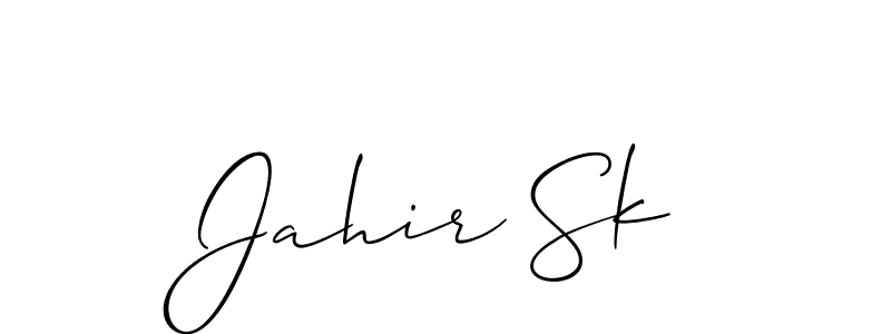 How to make Jahir Sk signature? Allison_Script is a professional autograph style. Create handwritten signature for Jahir Sk name. Jahir Sk signature style 2 images and pictures png