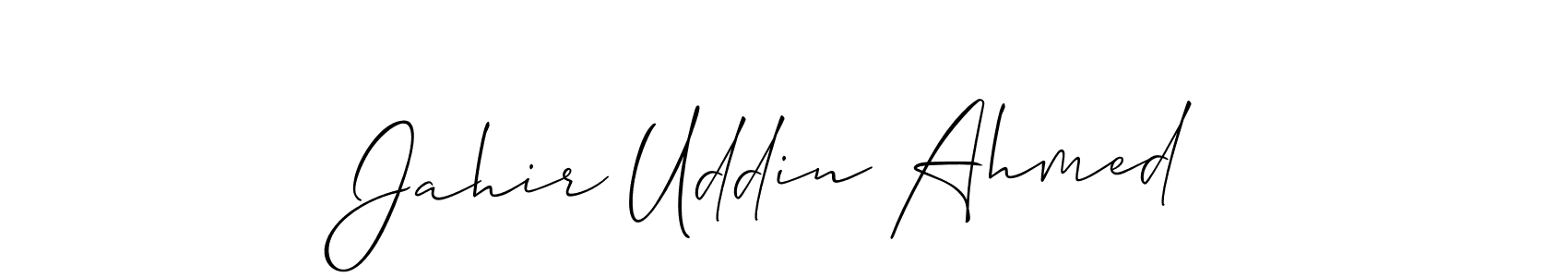 Similarly Allison_Script is the best handwritten signature design. Signature creator online .You can use it as an online autograph creator for name Jahir Uddin Ahmed. Jahir Uddin Ahmed signature style 2 images and pictures png