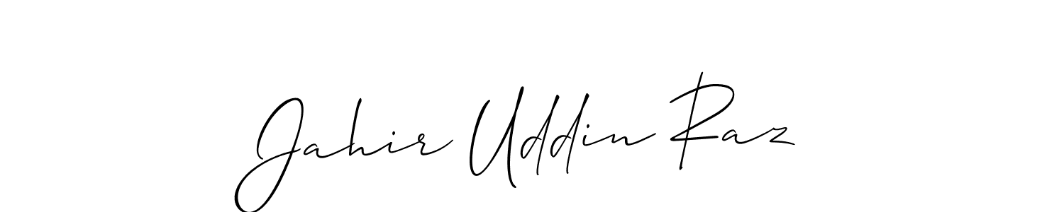 Design your own signature with our free online signature maker. With this signature software, you can create a handwritten (Allison_Script) signature for name Jahir Uddin Raz. Jahir Uddin Raz signature style 2 images and pictures png