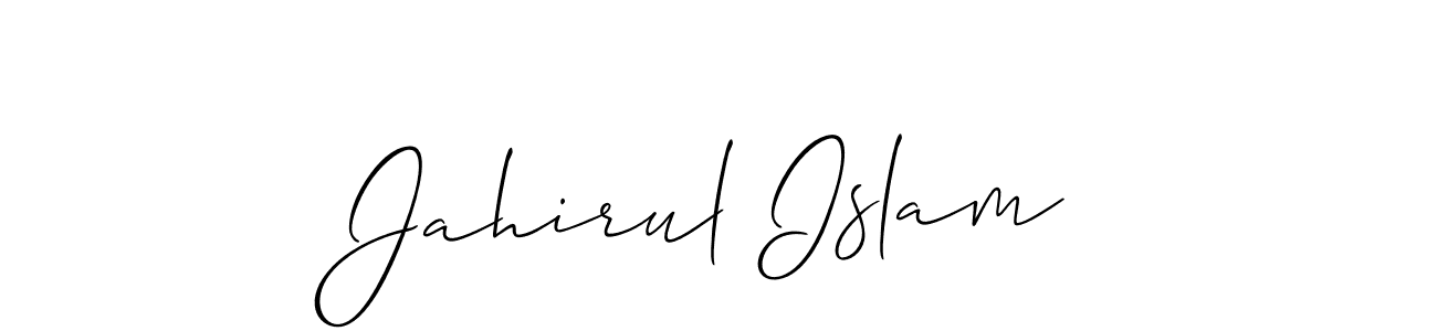 Make a beautiful signature design for name Jahirul Islam. With this signature (Allison_Script) style, you can create a handwritten signature for free. Jahirul Islam signature style 2 images and pictures png