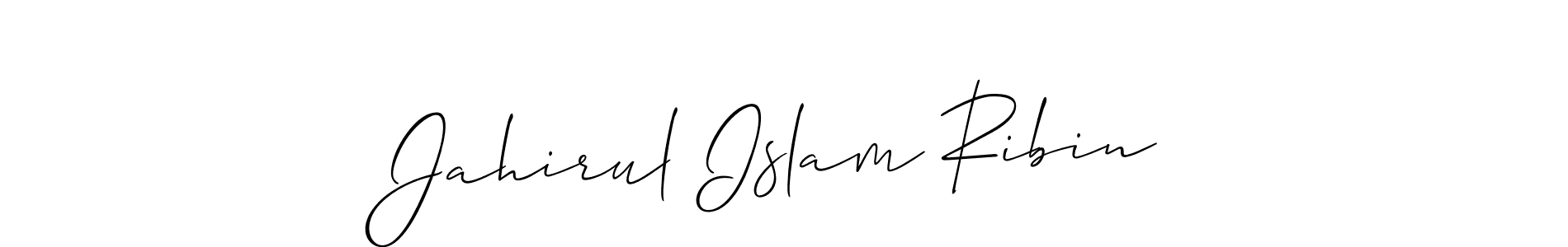 It looks lik you need a new signature style for name Jahirul Islam Ribin. Design unique handwritten (Allison_Script) signature with our free signature maker in just a few clicks. Jahirul Islam Ribin signature style 2 images and pictures png