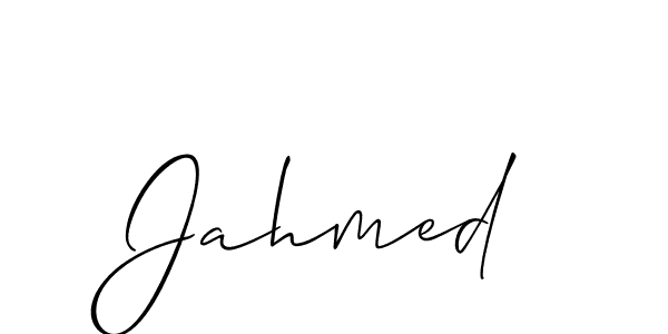 Create a beautiful signature design for name Jahmed. With this signature (Allison_Script) fonts, you can make a handwritten signature for free. Jahmed signature style 2 images and pictures png