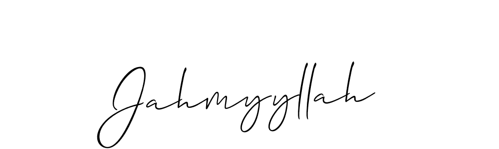 Design your own signature with our free online signature maker. With this signature software, you can create a handwritten (Allison_Script) signature for name Jahmyyllah. Jahmyyllah signature style 2 images and pictures png