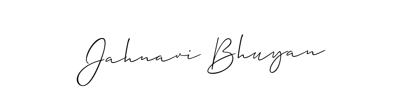 How to make Jahnavi Bhuyan signature? Allison_Script is a professional autograph style. Create handwritten signature for Jahnavi Bhuyan name. Jahnavi Bhuyan signature style 2 images and pictures png
