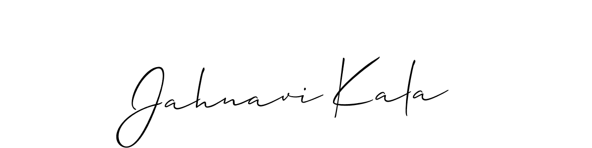 This is the best signature style for the Jahnavi Kala name. Also you like these signature font (Allison_Script). Mix name signature. Jahnavi Kala signature style 2 images and pictures png