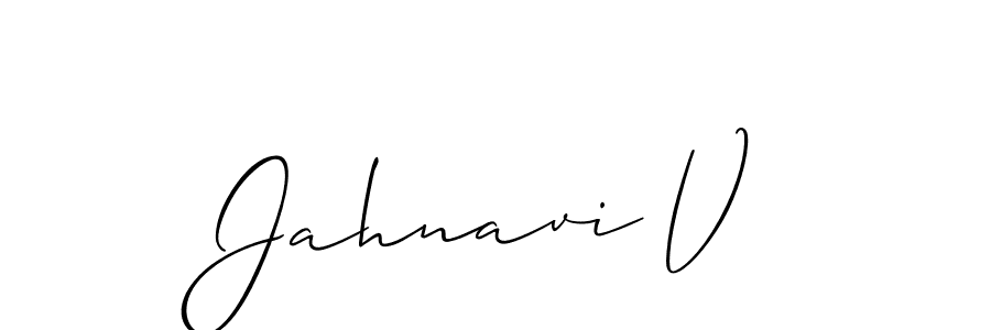 Make a beautiful signature design for name Jahnavi V. Use this online signature maker to create a handwritten signature for free. Jahnavi V signature style 2 images and pictures png