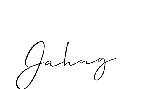 Allison_Script is a professional signature style that is perfect for those who want to add a touch of class to their signature. It is also a great choice for those who want to make their signature more unique. Get Jahng name to fancy signature for free. Jahng signature style 2 images and pictures png