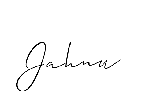 How to make Jahnu name signature. Use Allison_Script style for creating short signs online. This is the latest handwritten sign. Jahnu signature style 2 images and pictures png