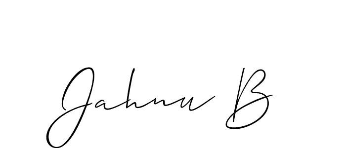 This is the best signature style for the Jahnu B name. Also you like these signature font (Allison_Script). Mix name signature. Jahnu B signature style 2 images and pictures png