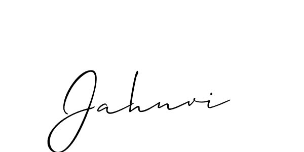 Use a signature maker to create a handwritten signature online. With this signature software, you can design (Allison_Script) your own signature for name Jahnvi. Jahnvi signature style 2 images and pictures png