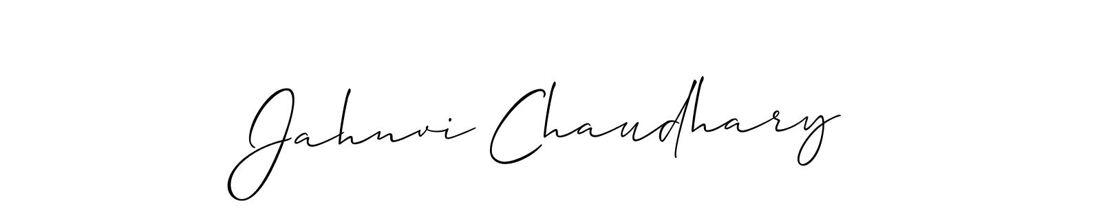 Allison_Script is a professional signature style that is perfect for those who want to add a touch of class to their signature. It is also a great choice for those who want to make their signature more unique. Get Jahnvi Chaudhary name to fancy signature for free. Jahnvi Chaudhary signature style 2 images and pictures png